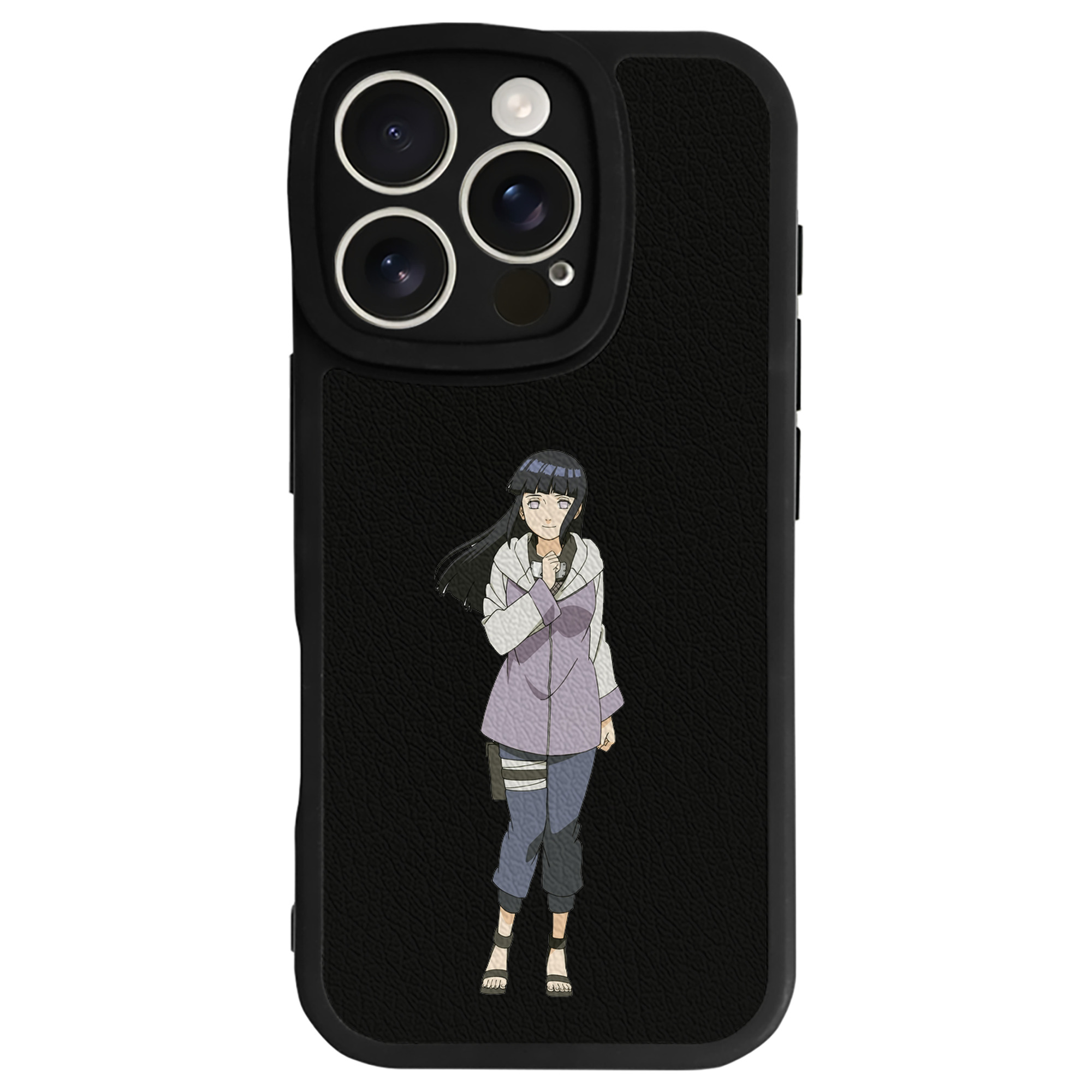 （画像用） NARUTO -ナルト- 日向ヒナタ Hyūga Hinata 【iPhone 16シリーズ対応】シリコンスマホケース（レザー調） 材質：シリコン